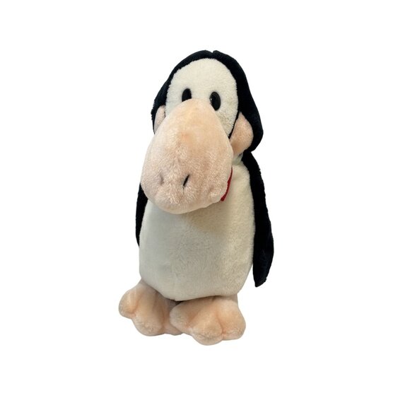 Dakin Opus Penguin Plush 12" Red Bow Tie Washington Post Writers Vintage 1984 - Picture 1 of 5
